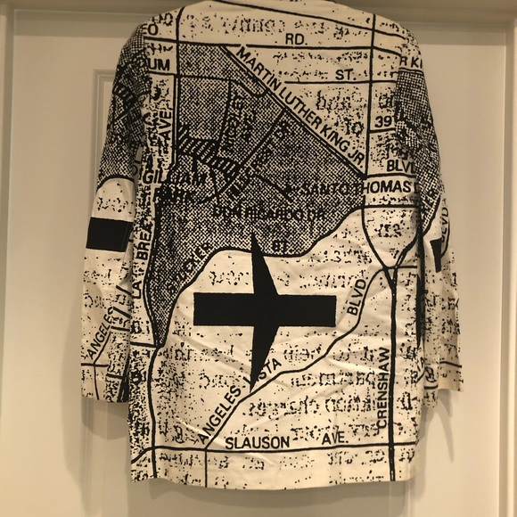 STEPHEN SPROUSE VINTAGE BLAZER PREOWNED POP ART “LA STREET MAP” WHT/BLK . RARE! - Picture 8 of 11